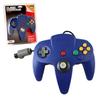 Wired Joystick Pad Controller for Nintendo 64 N64 Console - LESHP - Blue - Mario License