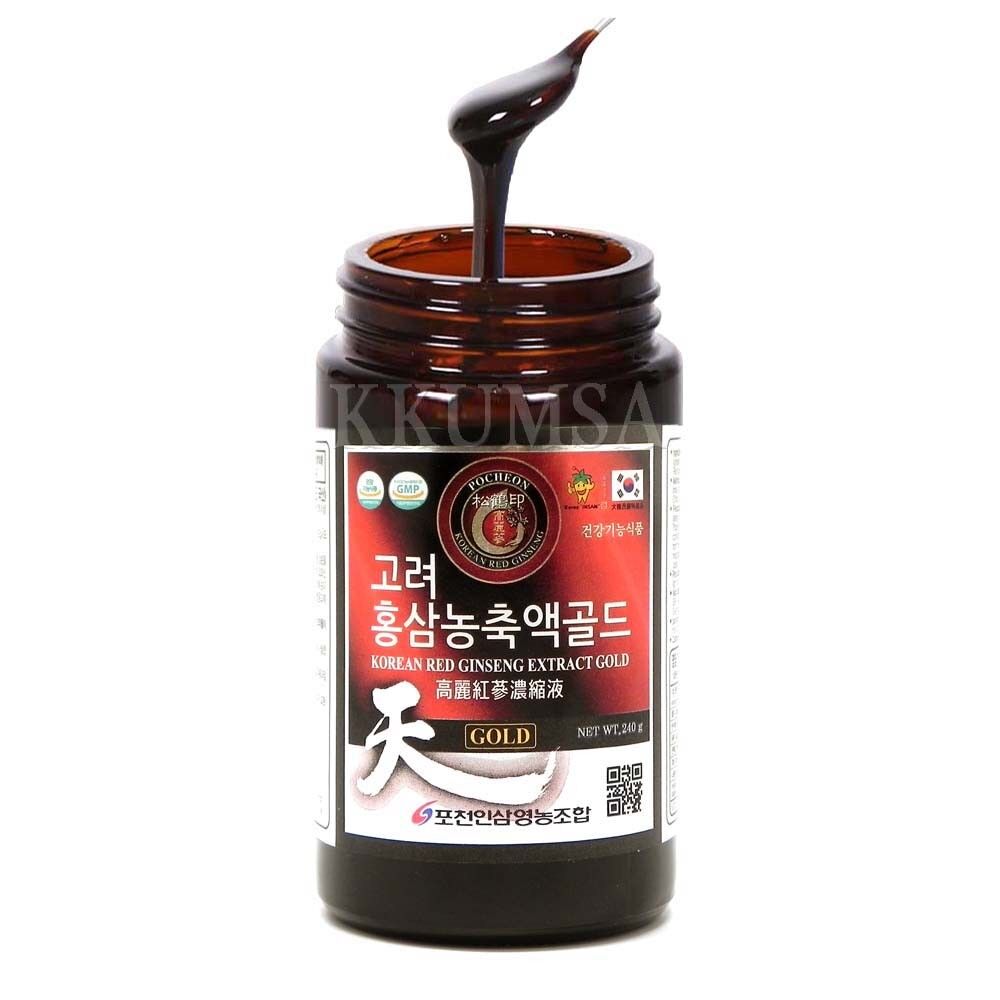 Чистый 100% 6-летний экстракт корейского красного женьшеня Gold 240 г / гинзенозиды 10 мг / г