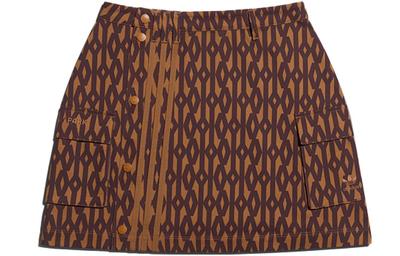 Юбка с монограммой Ivy Park Дикий коричневый/Ночной красный HB8426