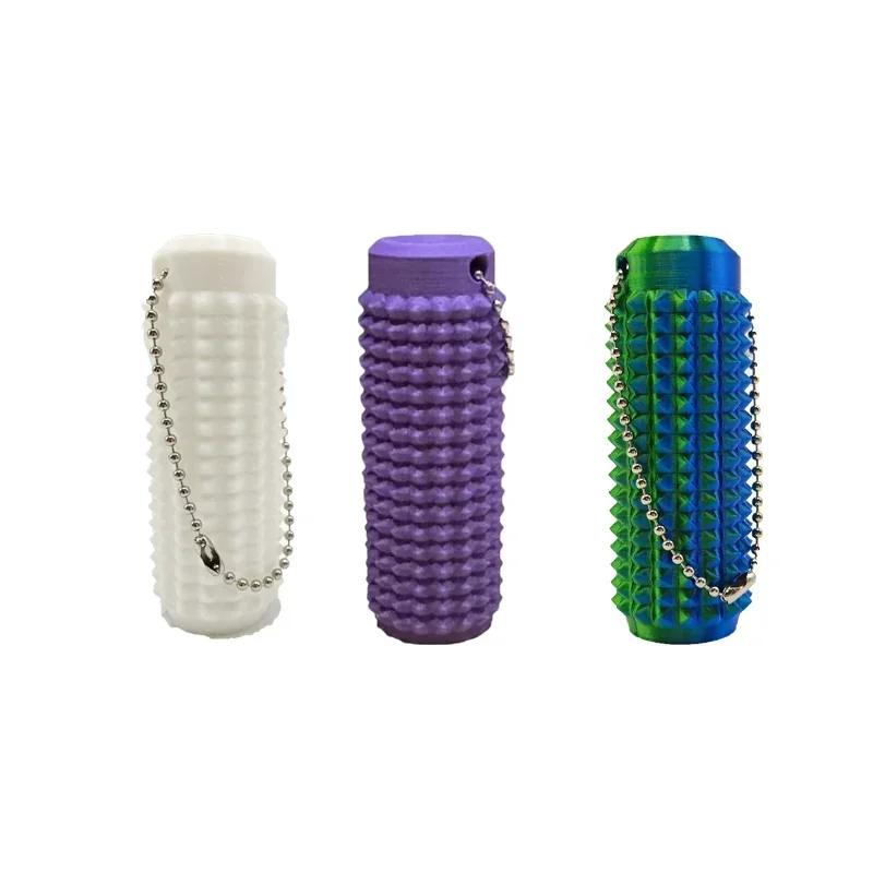 Тактильный сенсорный брелок - Не содержащие БФА игрушки-фиджеты для снятия стресса и тревоги, Декор для стола с ребристым захватом, Домашние подвесные украшения &