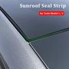 Rubber Sunroof Seal Strip For Tesla Model 3 Model Y Accessories Skylight Roof Sealing Straps Car Stylings Exterior