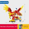 NEW BLOCK Digimon Assembling Building Blocks Battle Greymon Agumon Toy Anime Ornaments Model Children's Holiday Gift