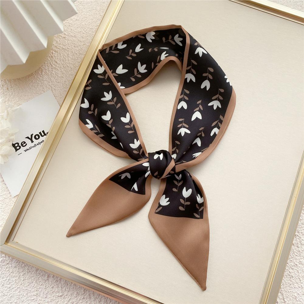 Новые шарфы Шелковые шарфы Женские весенние и осенние длинные декоративные профессиональные шарфы Летние тонкие стили в сочетании с рубашками Стильные