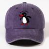 Cross-border Hottest Curved Brim Wash Cotton Baseball Cap Cartoon Penguin Sun Protection Baseball Cap Sun Protection Spot Outdoo
