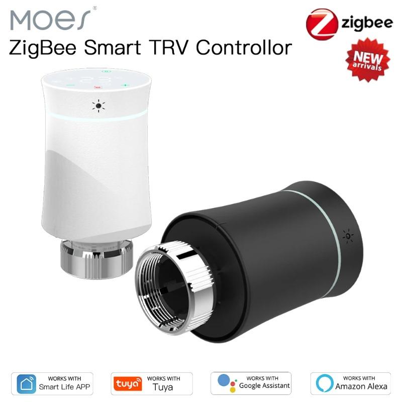 MOES Tuya ZigBee3.0 Новый привод клапана радиатора Умный программируемый термостат Температура Обогреватель TRV С голосовым управлением Alexa