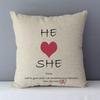 Popular Phrase Words Letters Printed Couch Cushion Home Decorative Pillows 45X45Cm Cotton Linen Square Cushions \"Love You More\