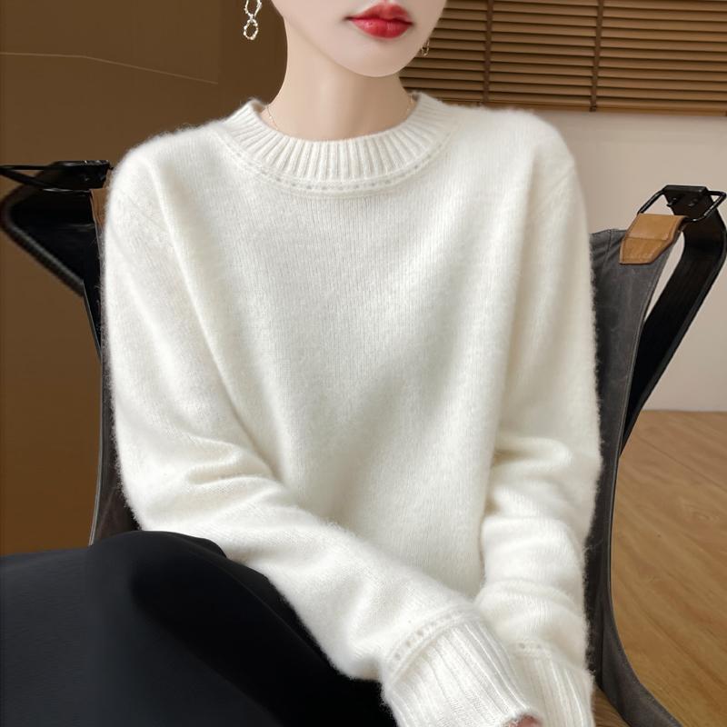 Женский кашемировый свитер Qinghe Cashmere 30% кашемир 70% шерсть Осень и Зима Пуловер Теплый и Модный