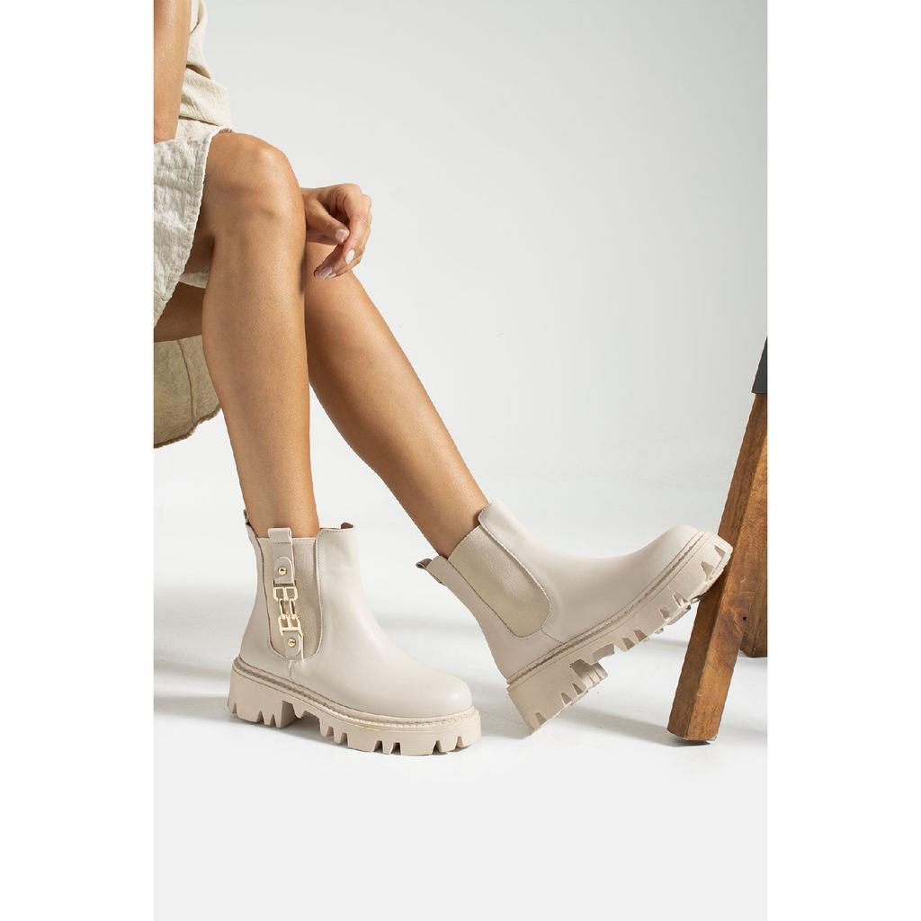 Женские ботинки на каждый день черные на резинке (подошва 5 см)