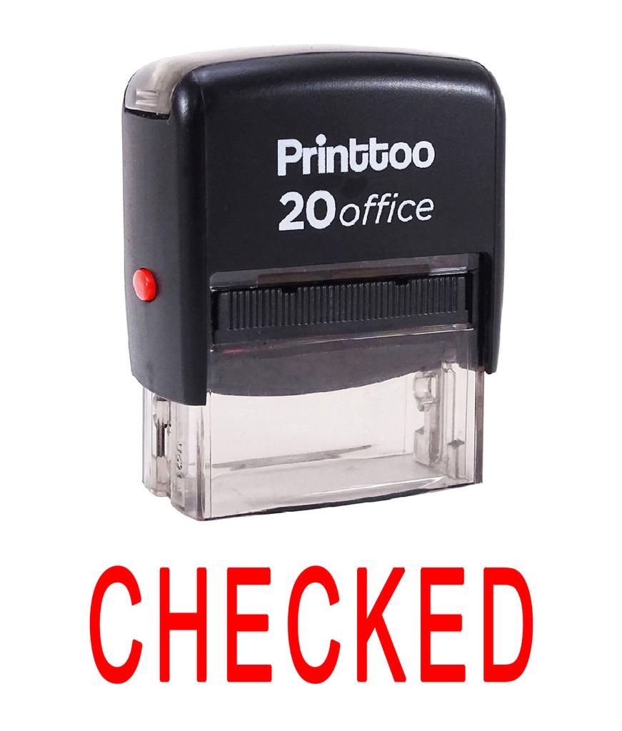 Printtoo CHECKED Self Inking Rubber Stamp Office Stationary Custom