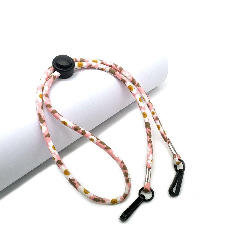 Two Hooks Windproof Hat Strap Flower Pattern Hat Retainer Fashion Hat Chin Cord  Sunhat