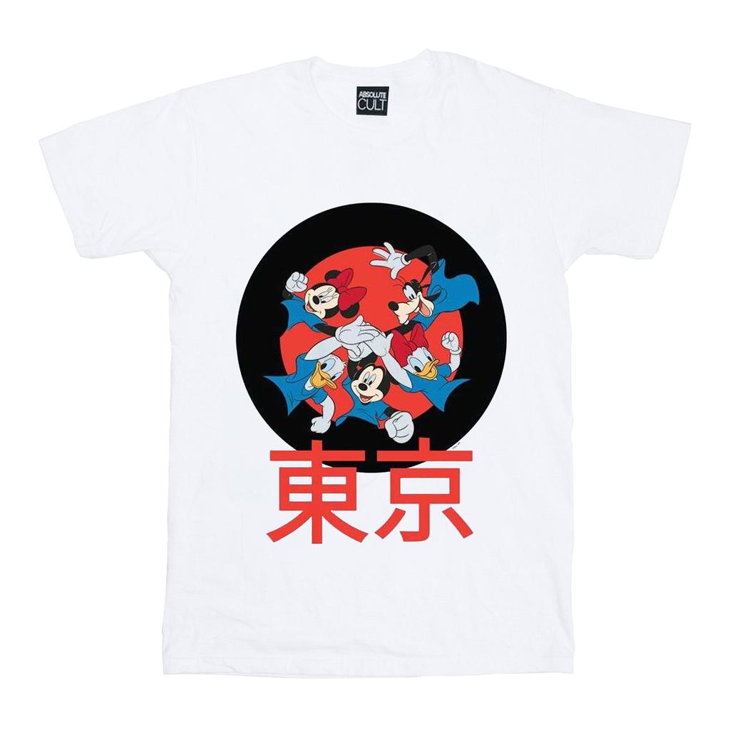 Disney Womens/Ladies Mickey Mouse Team Huddle Cotton Boyfriend T-Shirt