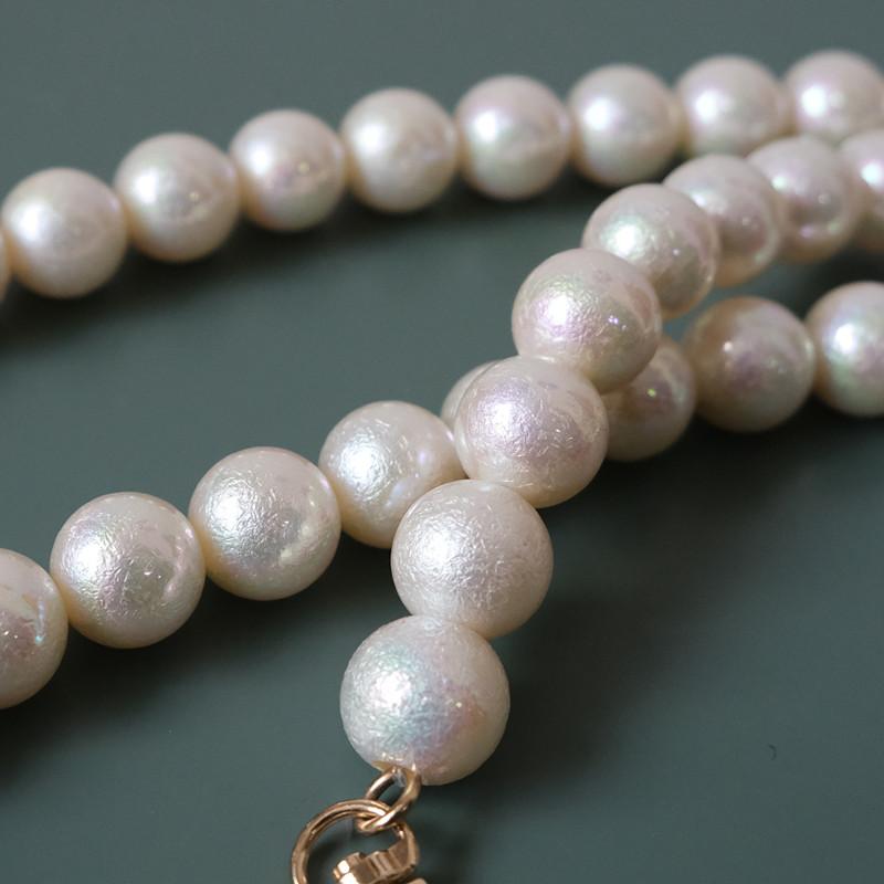 Новая модная женская сумка, аксессуары для сумок, белый жемчуг, цепочка из акриловой смолы, роскошный однотонный ремешок, женский плечевой клатч, цепочка с ручкой