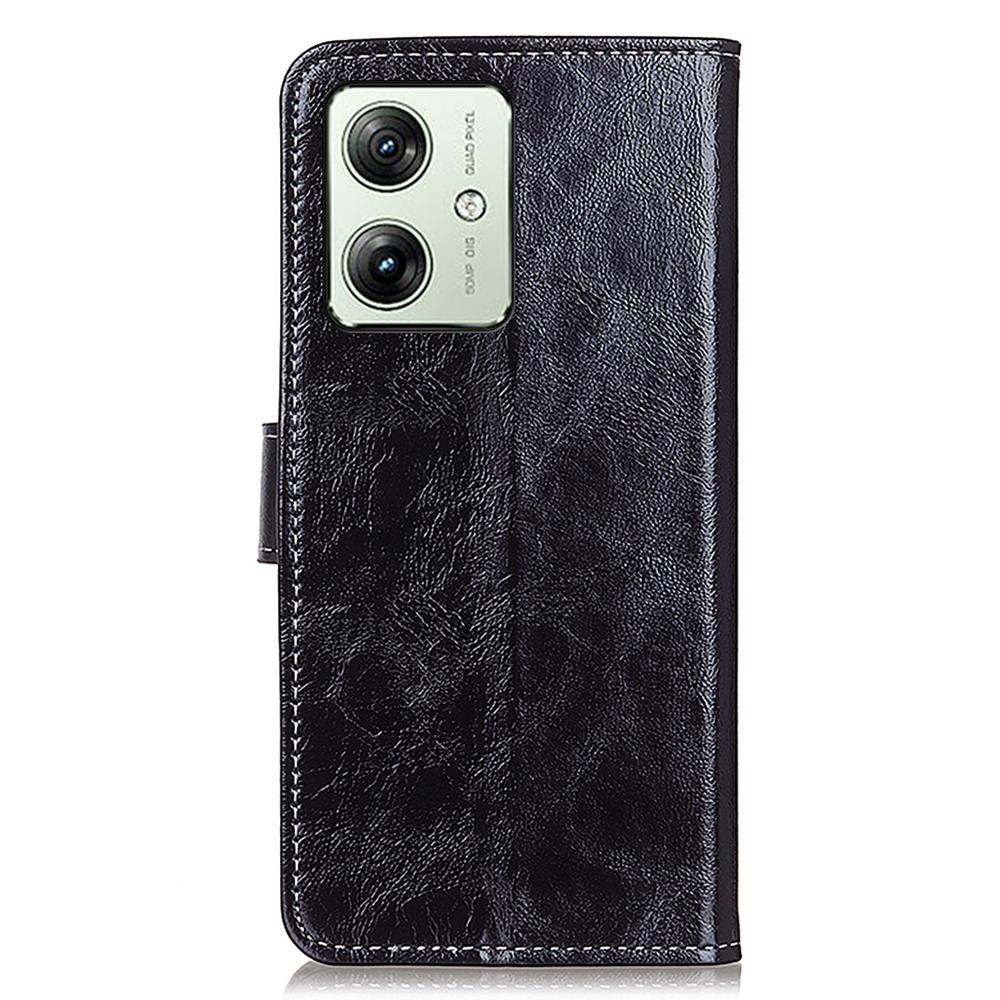 For Motorola Moto G54 5G Case Crazy Horse Texture Wallet Stand Leather Phone Cover