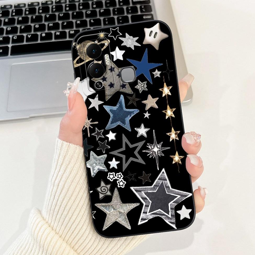For Infinix Hot 12 Play Case Silicone Cute Fashion Butterfly Love Painted For Cover Inifnix Hot 12 Play Phone Case X6816 X6816C