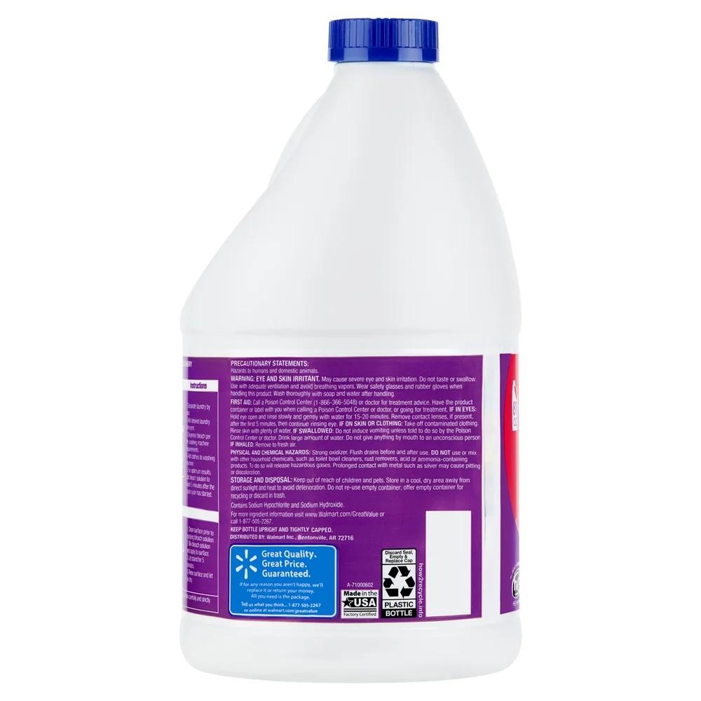 Отбеливатель с лавандой с низким разбрызгиванием, многофункциональное чистящее средство, дезодоратор, пятновыводитель для стирки, безопасен для стиральных машин HE, удобный налив, 81 унция, 3 штуки