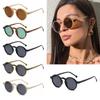 Designer Small Frame Leopard Black Glasses Vintage Sun Glasses Eyewear Round Sunglasses for Women
