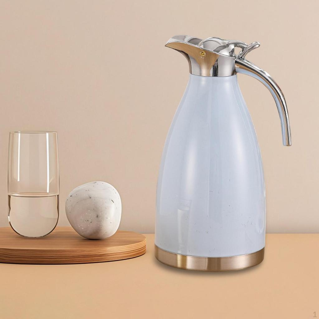 2.0 L Insulated Stainless Steel Coffee Carafe Double Walled 5.6x11.2inch Water Kettle for