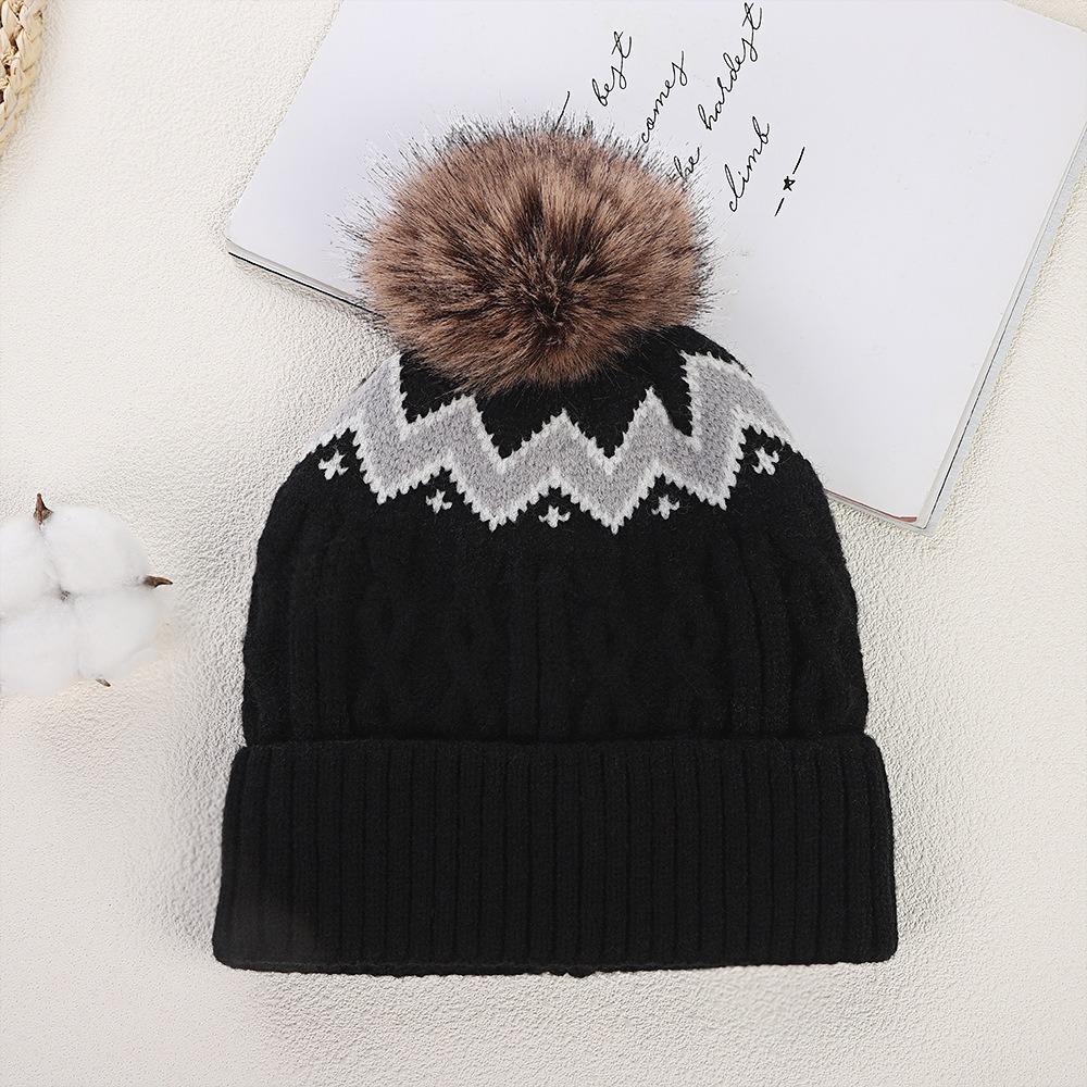 Thickened Beanies Hat Fleece Lined Warm Cap Warm Winter Hat  Women