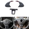 3 шт. стайлинга автомобилей ABS текстура из углеродного волокна, крышка панели рулевого колеса, накладка для VW Golf 6 MK6 Bora Eos Polo Jetta Caddy Touran