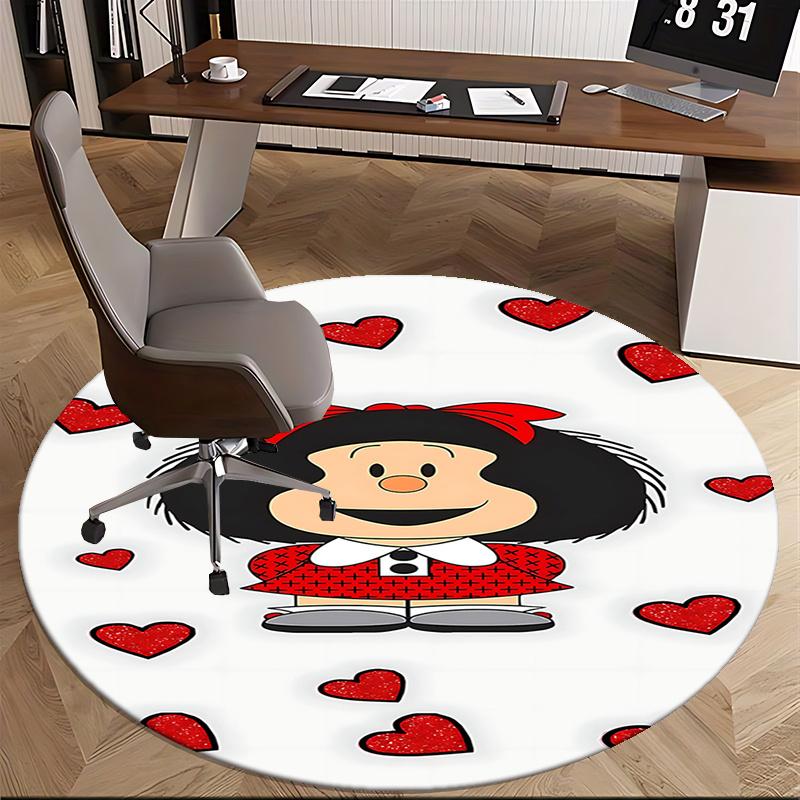 Mafalda Chair Mat - Round Carpet for Home Decor, Office Use, Living Room