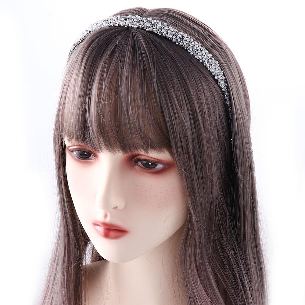 Crystal Rhinestones Luxury Simple Hair Accessories Hair Hoop Pearl Headbands Crystal Hairbands