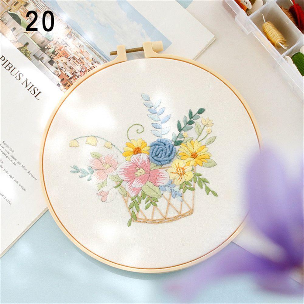 Flowers Plants Pattern Handmade Home Decoration Cross Stitch Embroidery Embroidery Starter Kit DIY