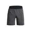 Solid Color Elastic Waist Running Shorts Men Bottoms Black 1376510-001