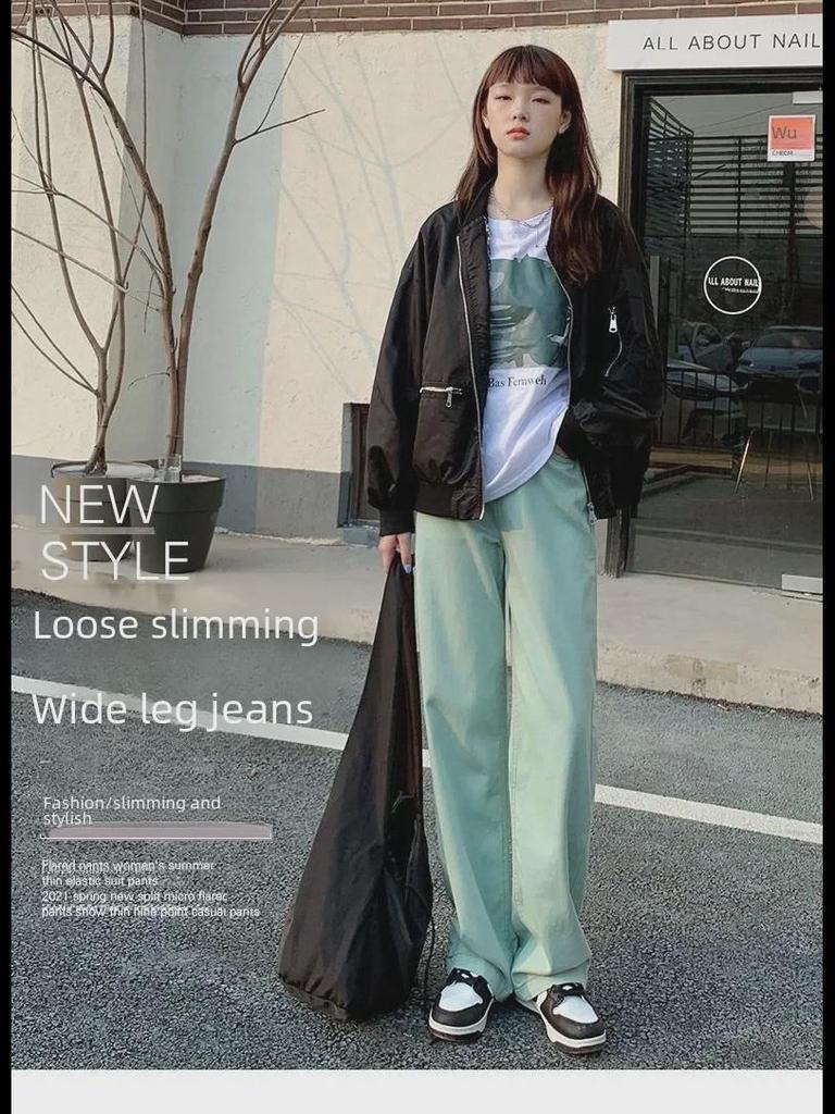 Женские джинсы с высокой талией и широкими штанинами — повседневный стиль осень/зима