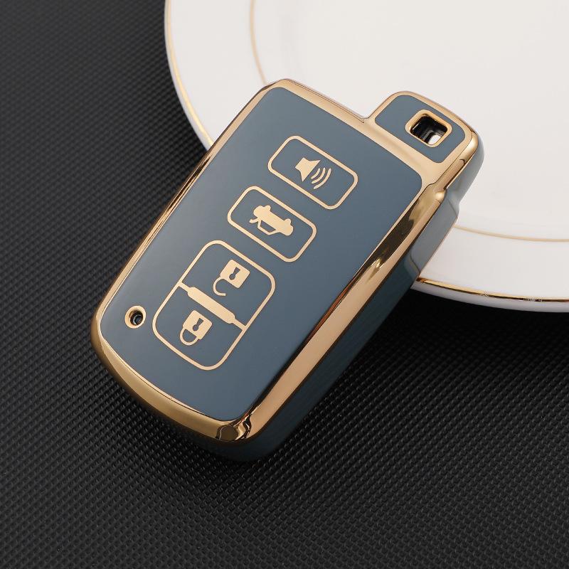 Fashion 4 Buttons Car Key Case Cover For Toyota Camry Corolla RAV4 Highlander Avalon 2015 - 2017 Smart Control Protector Shell Holder