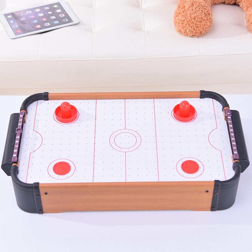 Indoor Playing Game Wood Small Table Air Hockey Game Desktop Air Hockey Board Game for 2 Player Home and Outdoor Game
