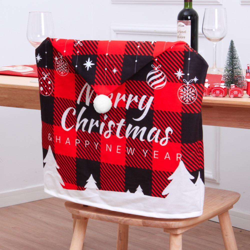 Reusable Snowman Christmas Chair Cover Elk Soft Xmas Dinner Chair Seat Cover Removable Pink Festival Table Decor Home Decoration