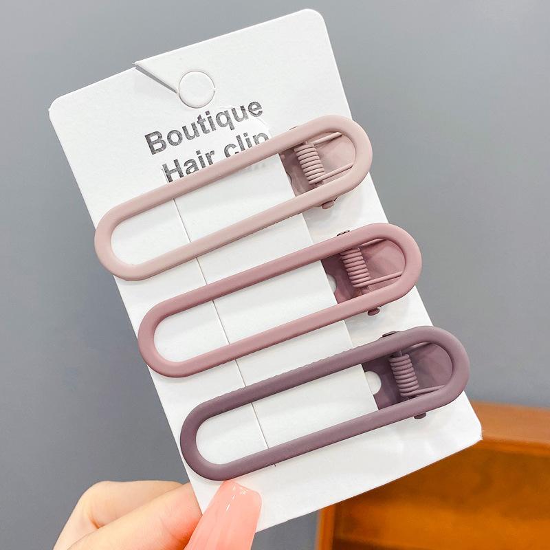 3 шт., матовые заколки для девочек, овальные, треугольные и квадратные заколки для волос со звездами для детей, заколки для волос, заколки для волос Click Clack