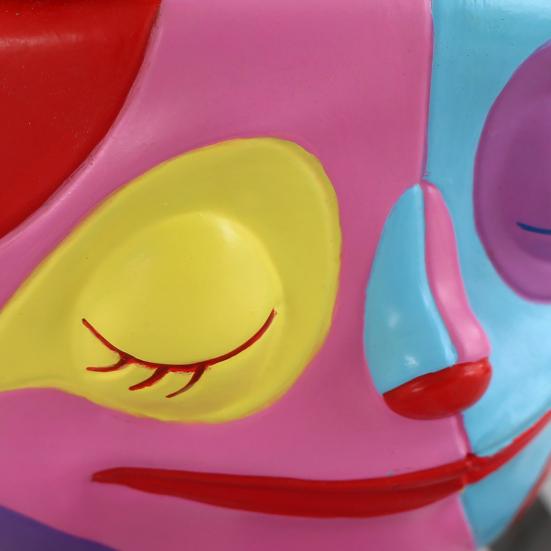 Yousheng абстрактный радужная голова кашпо уникальный горшок для растений с лицом высокая прочность для использования в помещении и на открытом воздухе красочный забавный цветочный горшок для украшения лица