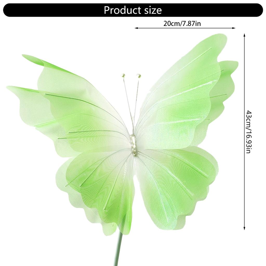 3D Handmade Gauze Artificial Butterfly Wall Decoration for Wedding Reception Backdrops Decoration Party Centerpieces