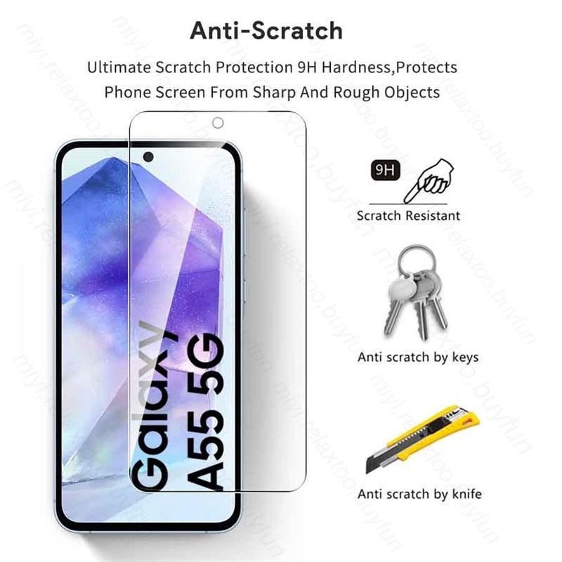 3PCS HD Tempered Glass For Samsung Galaxy A55 5G 2024 9H Premium Screen Protector Cover Film Samung Sumsung SamsungA55 A 55 55A