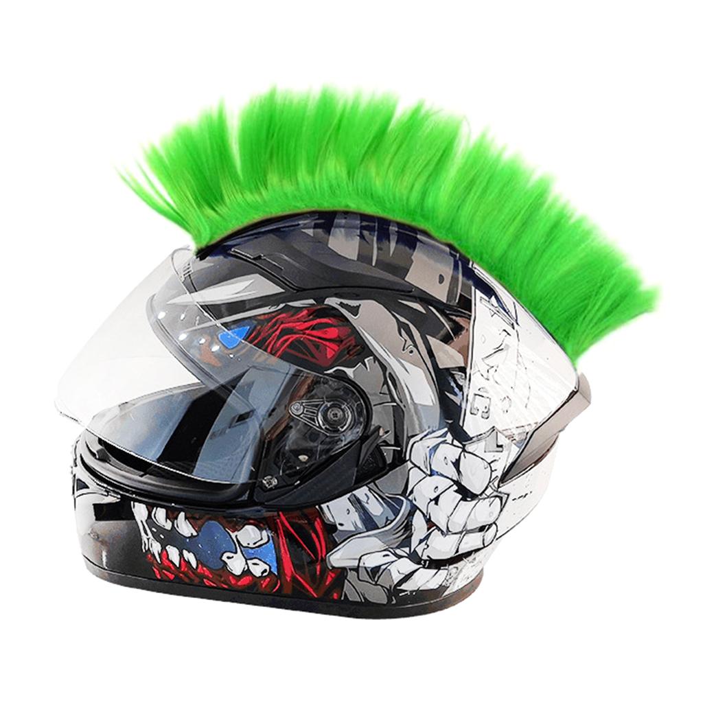 Motorcycle Helmets Mohawk Wig Hair Electric Bike Scooter Motorbike Helmet Accessories Stickers Cosplay Styling Wig Hair