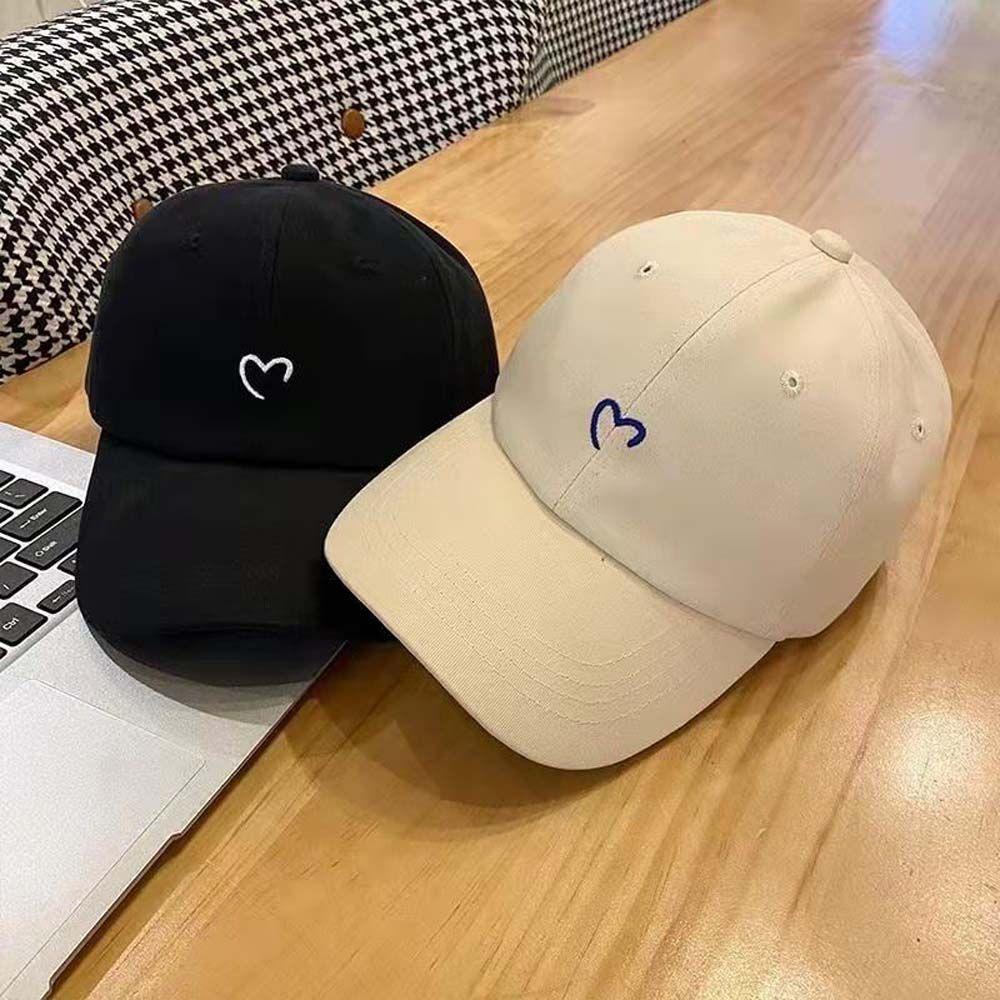 Men Baseball Caps Couple Cap Snapback Cotton Peaked Cap Sun Hat Baseball Caps Heart Embroidery Caps