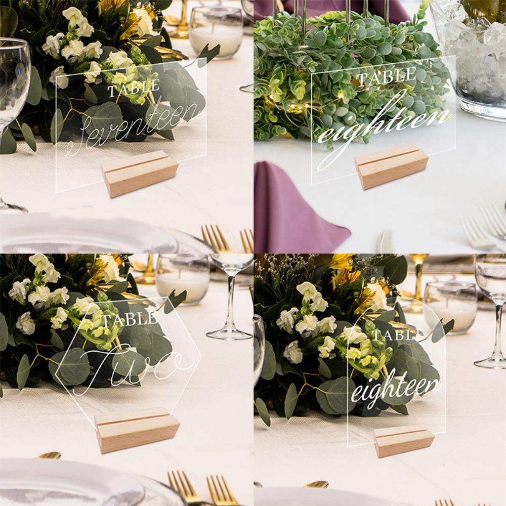 Removable Menu Display Frame Table Number Plate Card Display Stand Table Number Sign