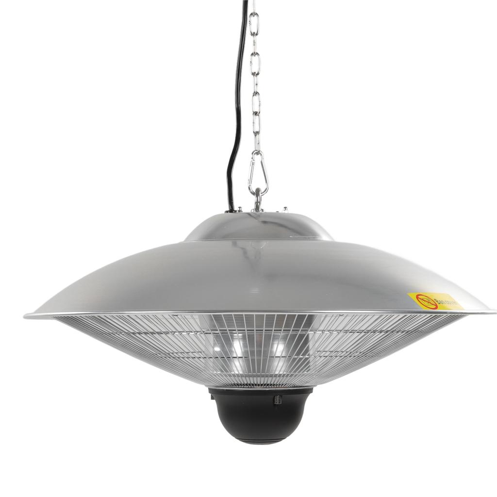 Hanging Heater Aluminium Alloy 2 Gears IP44 Waterproof Ceiling Patio Heater with Remote Control LED