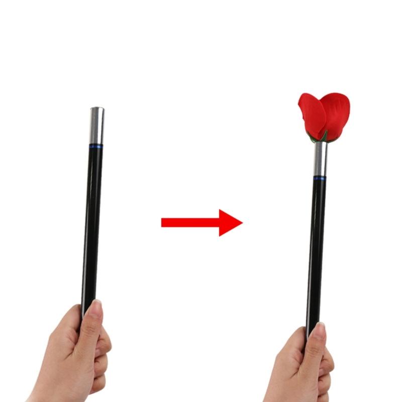 Роза Расцветающая Магия Трюк Палочка С Невидимым Цветком Для Начинающих Выступления Фокусника Крупный План Магия Трюк Реквизит