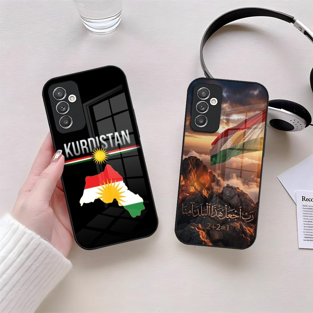 Чехол для телефона Kurdistan Flag COOL Логотип Стекло Для Samsung S24 S26 S23 S20 S25 S21 S22 Ultra Fe Plus A05 A06 A16 A26 A36 A56 Coque