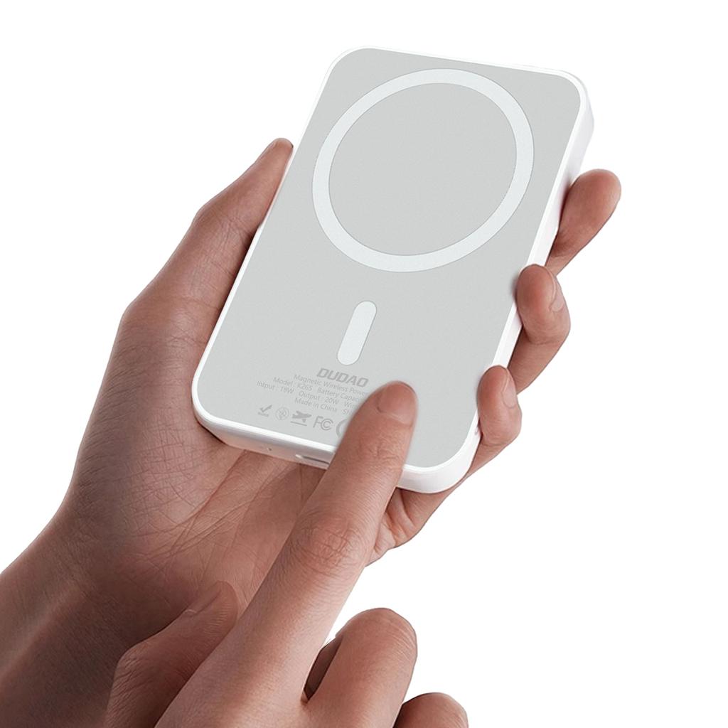 Powerbank K26S 5000mAh 20W USB-A / USB-C / MagSafe - biały