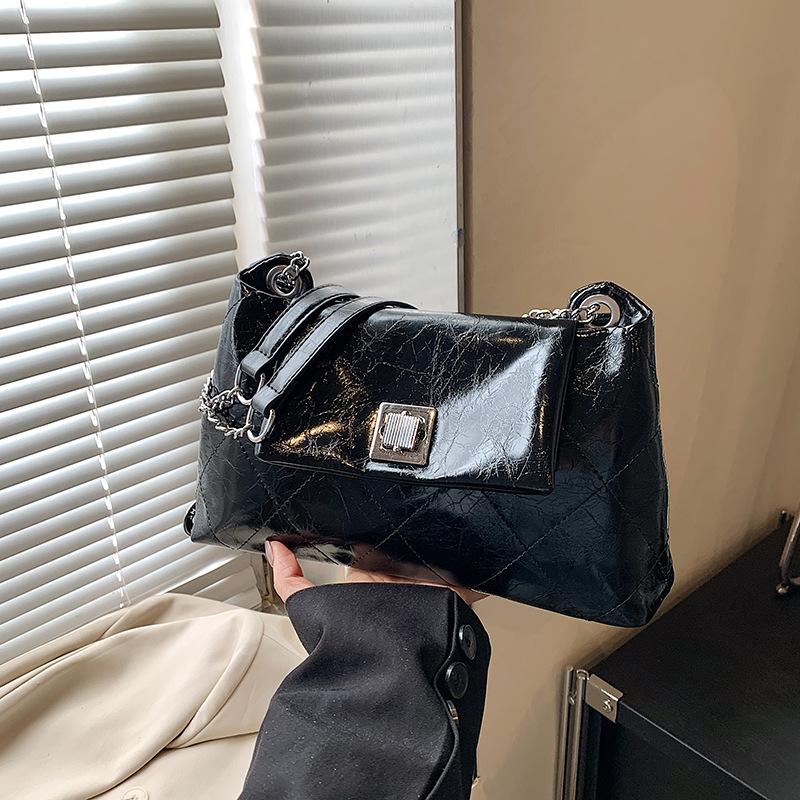 Маленькая сумка премиум-класса женская 2025 новая весна-лето универсальная сумка-мессенджер на цепочке с ромбами повседневная женская маленькая квадратная сумка