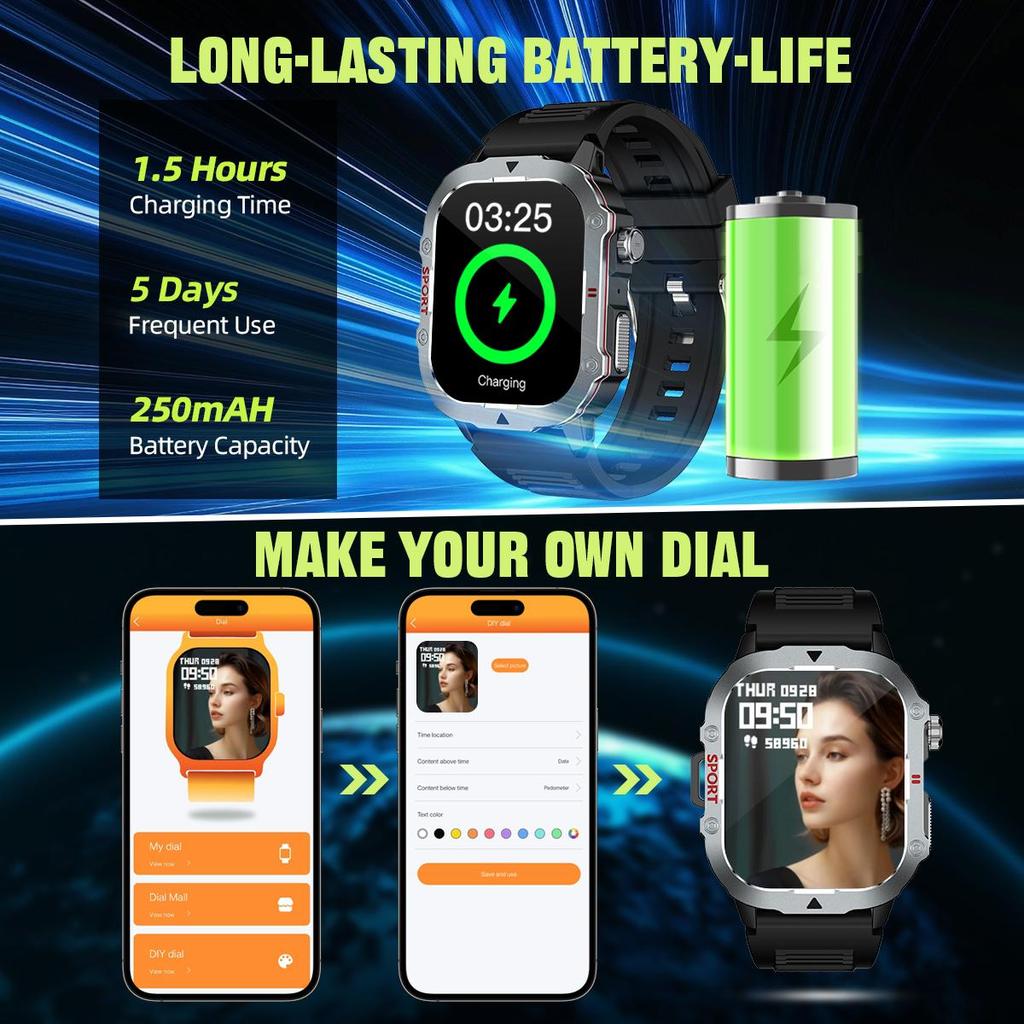 Новые смарт-часы QTLLBT, отслеживание калорий/шагов/расстояния, калькулятор, управление музыкой, секундомер, будильник, несколько спортивных режимов