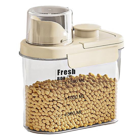 Диспенсер для сухих продуктов с ручкой, влагозащищенный и пыленепроницаемый, прозрачное ведро для рисовых зерен, пластиковый резервуар большой емкости для соевой муки