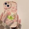 Чехол для телефона Pink Tulip для iPhone 15Promax - волнистая кайма, мягкий силиконовый защитный чехол для линз, ударопрочный, симпатичный чехол