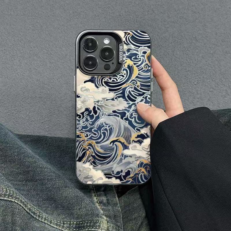 Укиё-э Европа и Америка 13pro Чехол для iPhone IPhone 16 Креативный 15plus Крутой 14 Нишевый 12