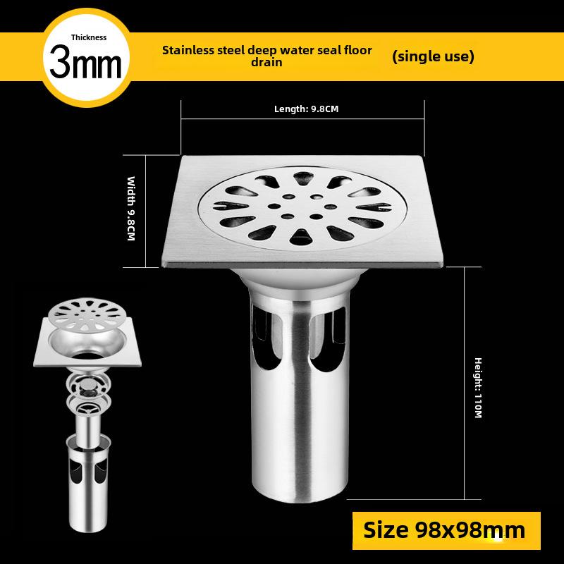 304 Нержавеющая сталь дезодорант сливной напольный для ванной комнаты и стиральной машины