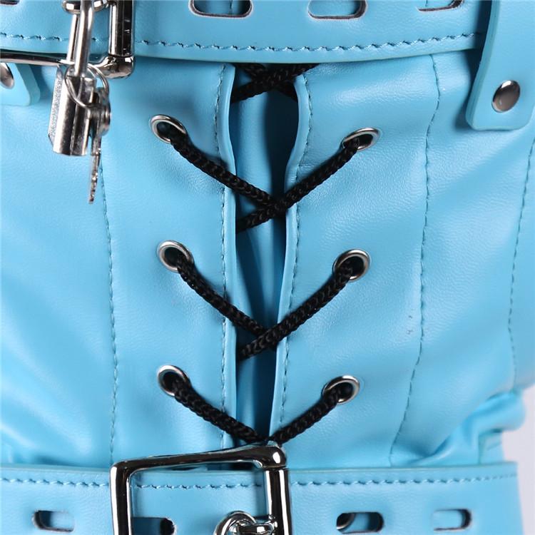 БДСМ секс-маска игрушки для взрослых фетиш секс-игрушки раб головной убор кожаный шейный рукав бондаж