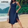 Summer Women's Halter Dress Sleeveless Halter Loose Long Dresses